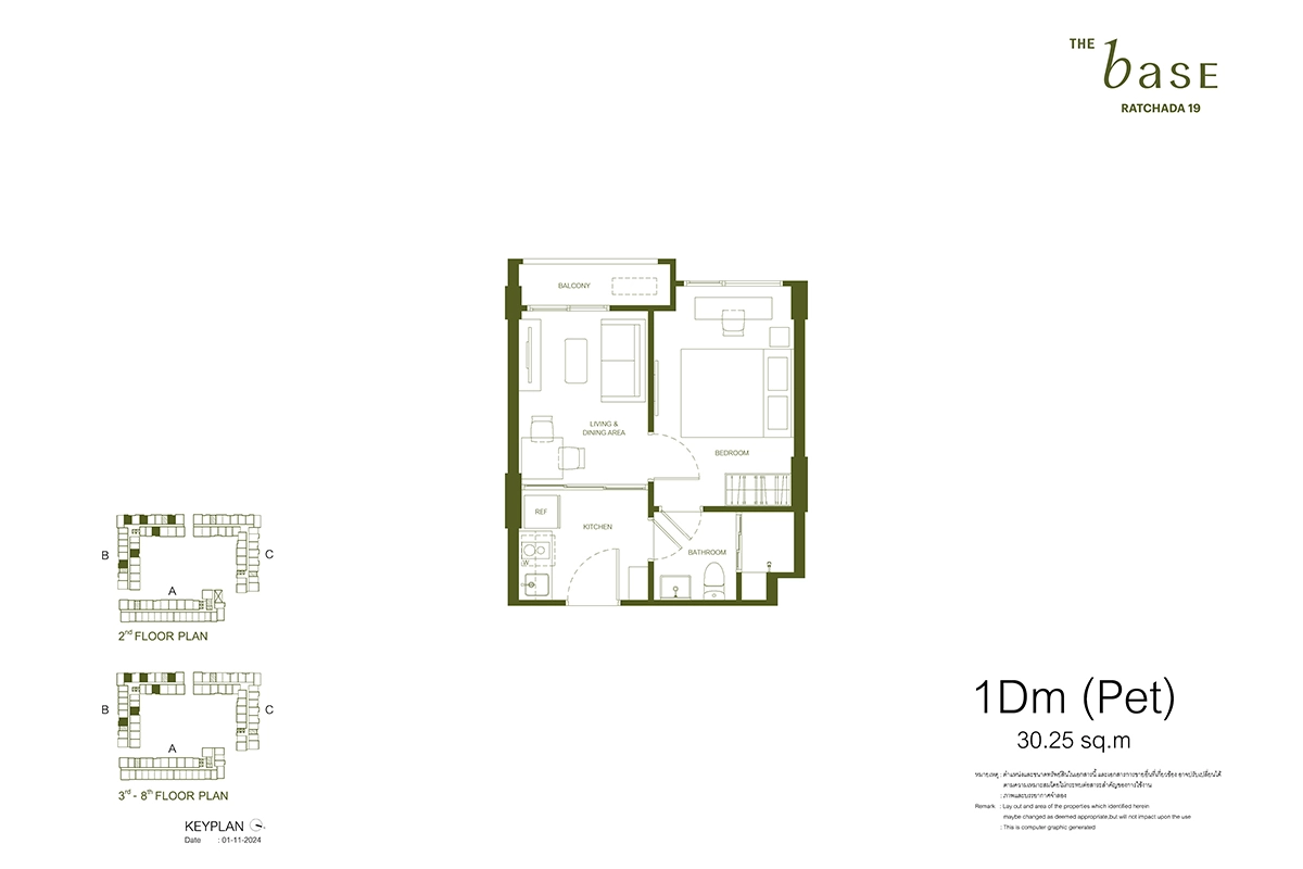thebase-ratchada19-condo-roomlayout-1dm-pet