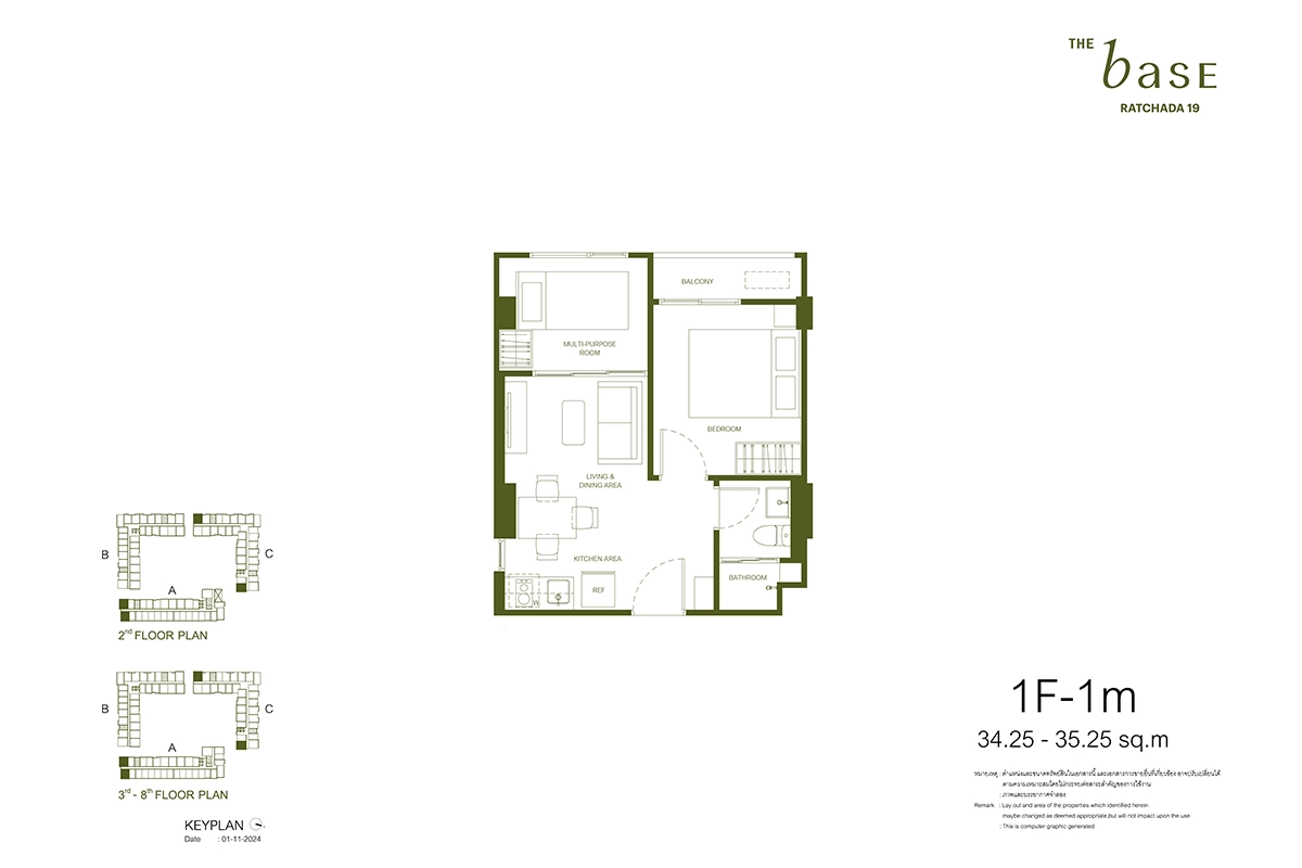 thebase-ratchada19-condo-roomlayout-1f-1m